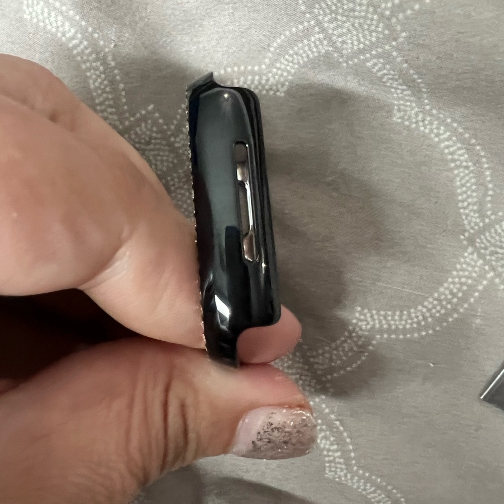 Apple Black Rhinestone Watch Frame - Picture 4 of 8